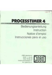 Jobo ProcessTimer 4 manual. Camera Instructions.